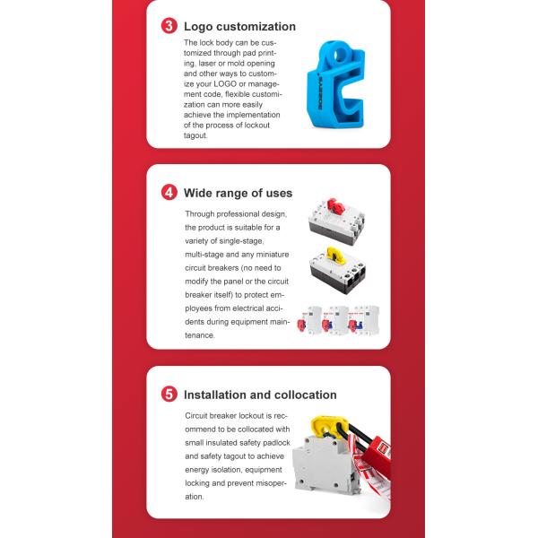 Lockout Device BD-D05-1 handle width 7.7mm moulded case circuit breaker lockout ,BOSHI BRAND