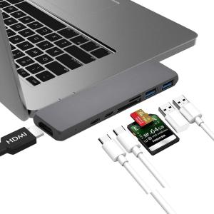 7 in 1 Type C Hub USB-C to 3 Port USB 3.0 Hub 1 Port HDM I USB C Hub with SD TF Card Reader