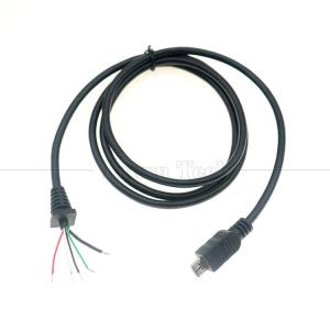 Custom Data Charging Shiled Micro Usb to Open Tinned Wire End Pigtail Power