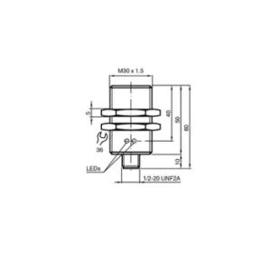 NBB10-30GM50-WS-V12 Inductive Sensor 30mm, IP69K, M12, Stainless Steel | Pepperl