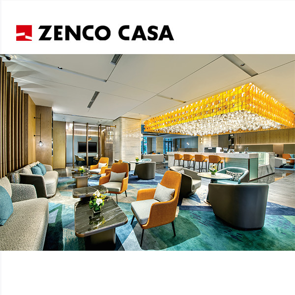 Quality Five-Star Hotel Lobby Furniture Set Customization Project Including Double Sofa And Combination Coffee Table wholesale