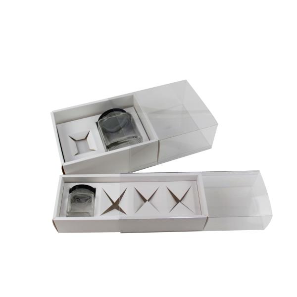 Quality 2 4 Pack Honey Jar Gift Box With Window Custom Clear Sleeves wholesale