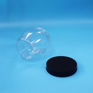 Sealed Transparent Unique Shape Plastic PET Candy Food Cookie Jar Black Plastic