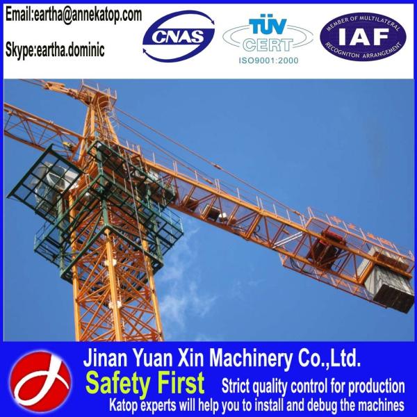 Quality Cheap tower crane 8t load QTZ80-6010 model tower crane wholesale