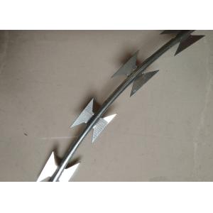 Single Coil Type BTO-22 Razor Barbed Wire , Blade Wire Fencing 25kg Per Roll