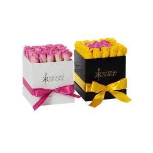 Custom Color Cardboard Flower Delivery Boxes Recyclable For Rose Packaging