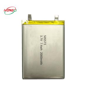 Rechargeable 3.7v Lithium Polymer Battery 2000mAh 505573 ROHS Certifications
