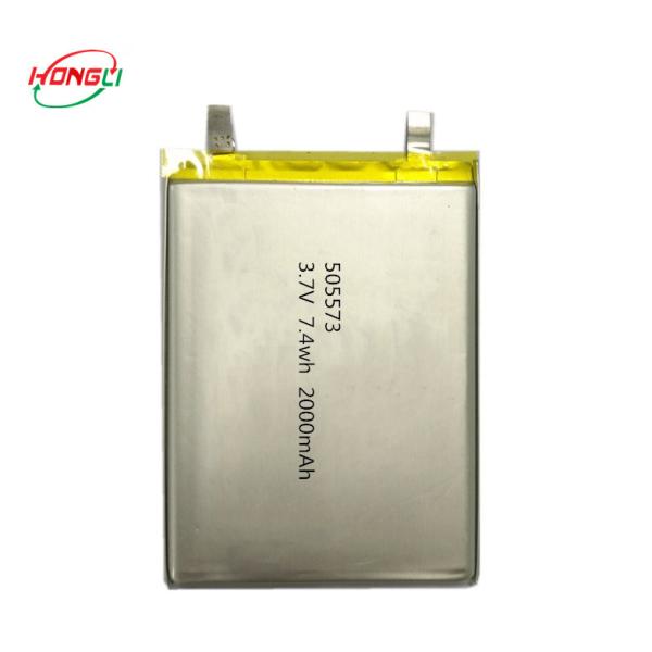 Rechargeable 3.7v Lithium Polymer Battery 2000mAh 505573 ROHS Certifications