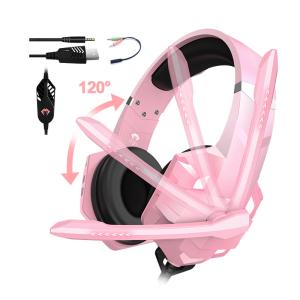 China Free Sample Laptop Custom Gaming Headsets For Turtle Beach Casque 50mm Driver LED Mic 2.2M Cord on sale