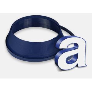 Acrylic Blue Color J Type Channel Letter Edge 3/4 Inch Plastic Trim Cap