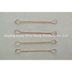 Copper Coated Twins Wire Double Loop Tie Wire 1.2mm Galvanized 4 Inch Length