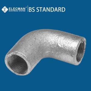 90 Degree Malleable Iron And Steel Fittings Solid Elbow For Electrical Conduit