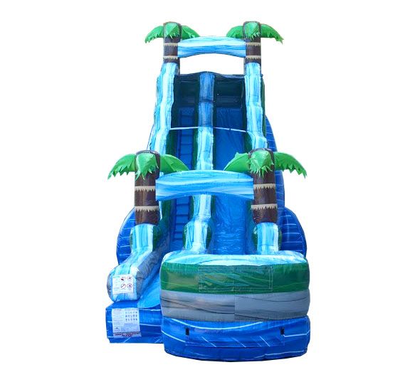 Amusement Water Slide Bounce House , Inflatable Slip N Slide Heavy Duty 15*6*7m
