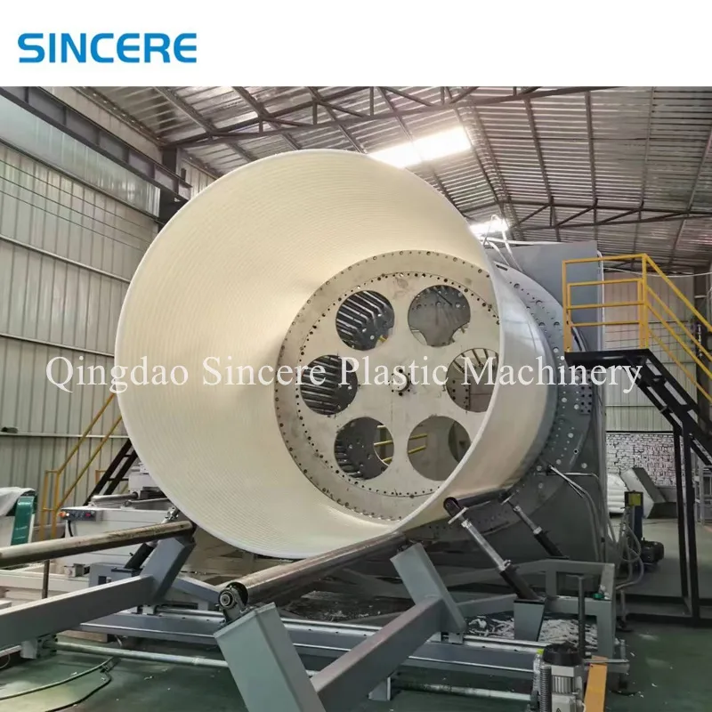 Large Diamater Sewage Winding Pipe Steel Reinforced Spiral Pipe Making Machine Extrusion Equipemnt