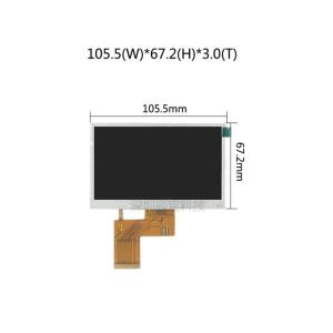 4.3 inch customized IPS tft lcd panel 480*272 rgb interface for medical device