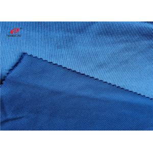 Blue Plain Dyed Warp Knitting Fabric Shiny Dazzle Fabric For Basketball Clothing