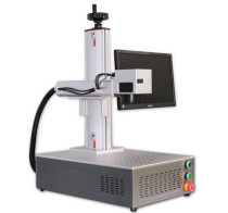 Quality 20W Desktop Fiber Laser Machine 100kHz Air Cooling With Pc Raycus MAX wholesale