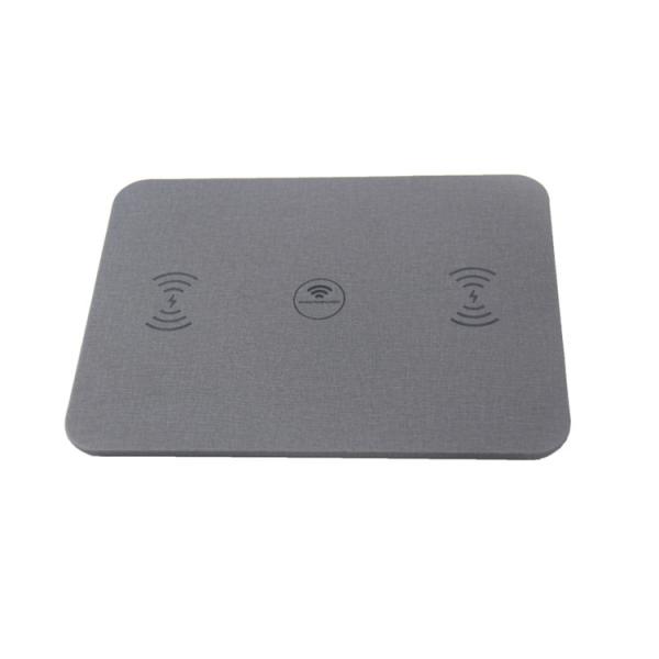 Quality Custom Printed Personalised Pu Leather Multifunction Mouse Pad Wireless Charging wholesale