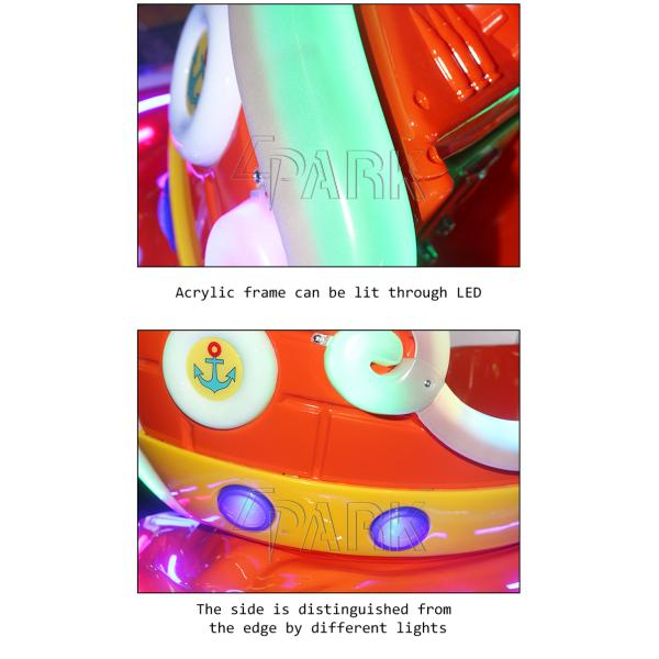 Mini Cartoon Ship Kiddy Ride Machine For Amusement CE Certificate