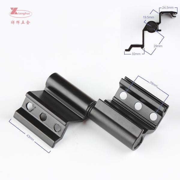 86mm Length Aluminium Alloy Pivot Hinge in Modern Design for Black Aluminium Door
