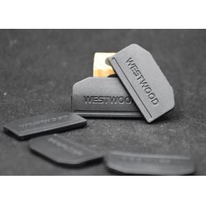 Cheap SGS Irregular Embossed Plastic Zipper Puller Clothing Patches for sale