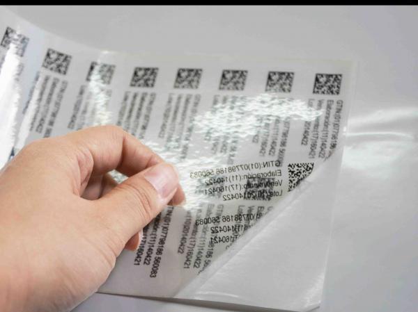 Quality Die Cut Transparent Self Adhesive Tamper Evident Security Labels For Plastic Carton wholesale