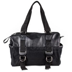 China Foldable Cosmetic Toiletry Bag Premium Leather And Canvas Material Made on sale