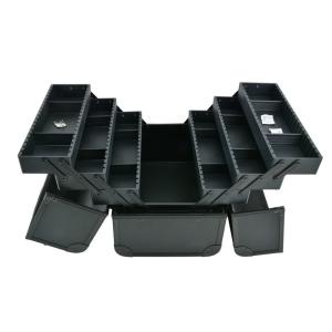 Custom Professional Makeup Train Case , Black Portable Makeup Case