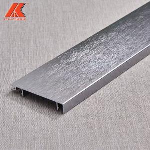 Cheap Brushed Anodized Aluminum Skirting Board For Flooring Kitchen Toe Kick for sale