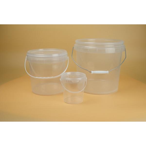 Customizable Transparent Plastic Pail with Durable Design for Food, Sauce,
