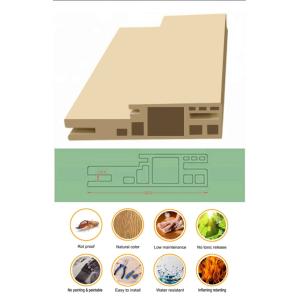 Haixing PVC Foam Wood Texture Emboss Plastic Window Door Frame Ideal for Scenic