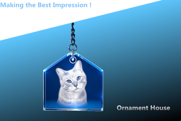 Ornament House/crystal key chain/crystal key ring/crystal keychain/crystal