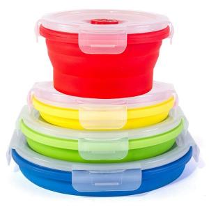 4 Size Hot Selling Wholesale Microwavable Safe Leakproof Easy Clean Silicone