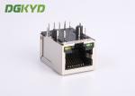 1x1 Single Port 90 Degree 8P8C RJ45 Jack 10/100Base With Transformer Customized