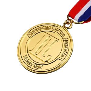 Cheap Custom Medals and Custom Award Medals with Shiny Gold Plating, 2mm Thickness, and 7-10 Business Days Production for sale