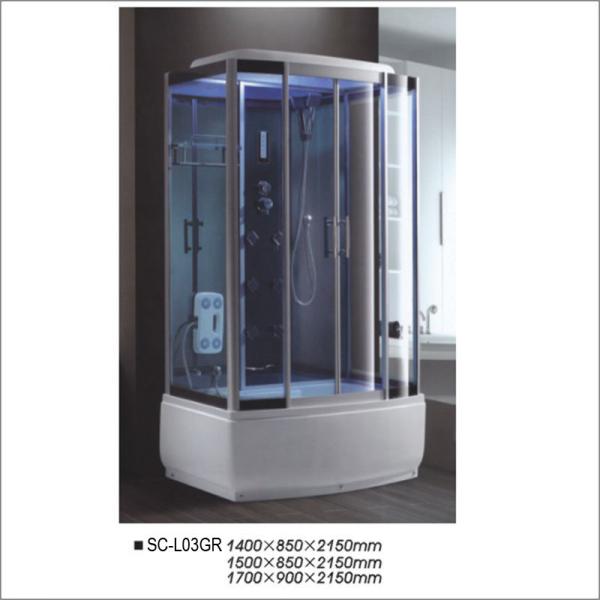 Quality Rectangle Shower Cabin with Shelf with Top Shower and Six Jets / Nozzles wholesale