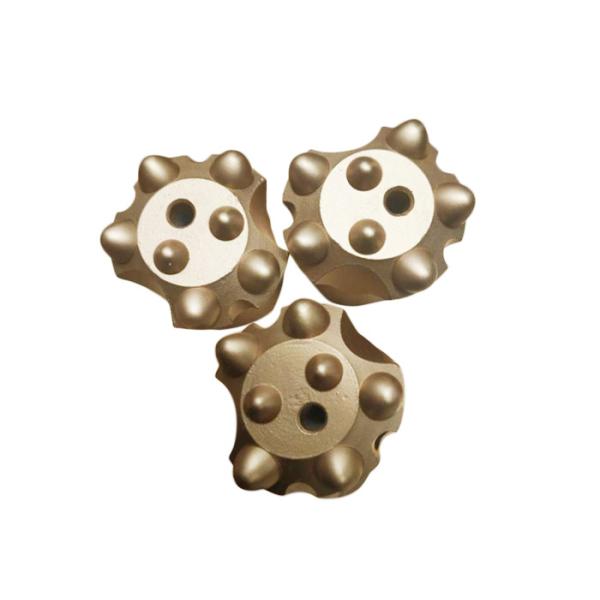 38mm Seven Button Golden Color For Tunneling Mining Taper Button Drill Bit
