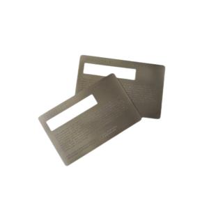 Metal IC Chip Visiting Card Electroplated Anti Black Silver Etching