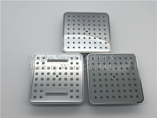 ABS plastic material 4inch square chrome plating shower head top shower overhead shower