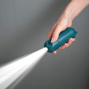 2000mAH Plastic Mini Pocket Fan , Folding Handheld Fan With Flashlight