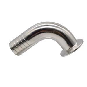 Sanitary SS304 316 316L Tri Clamp 90DEG Hose Barb Tri Clover Compatible Hose