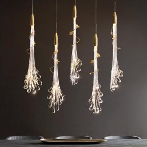 OEM LED Glass Flower Ceiling Light Soft Brightness Wear Proof