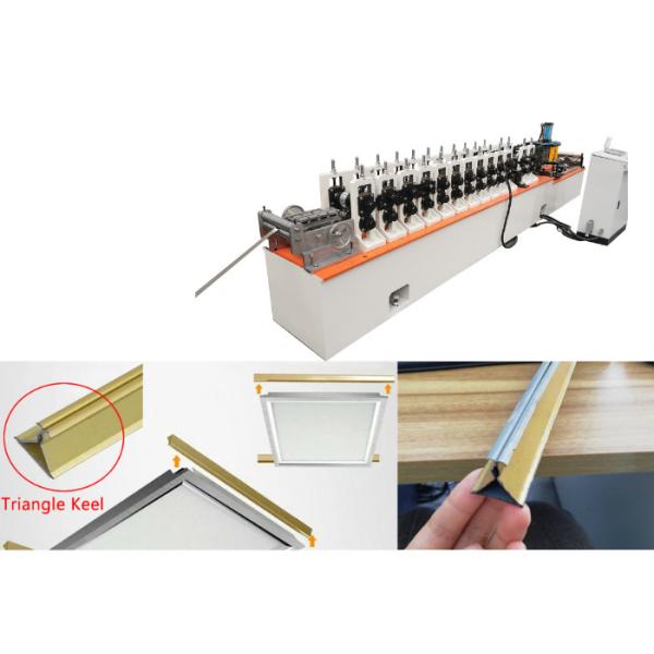 Quality 0.6mm Galvanized Steel Triangle Keel Spring Tee Roll Forming Machine 12 Stations wholesale