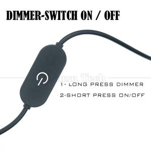 5V Male to Female USB Touch Switch on off Dimmer Controller Cable Stepless Lamp