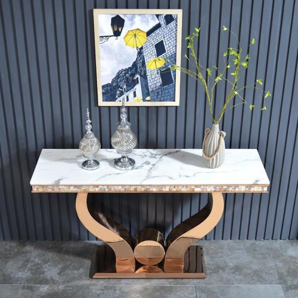 Quality Wholesale Marble Console Tables - Stainless Steel Frames For Durability wholesale