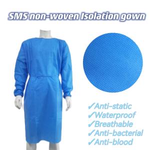 Non Sterile Isolation Gown With 3 Year Shelf Life AAMI Level 1 2 3 Protection