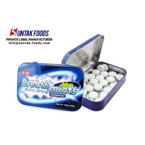 Pure Peppermint Tin Box Candy Sugarless Hard Candy Xylitol Confectionery