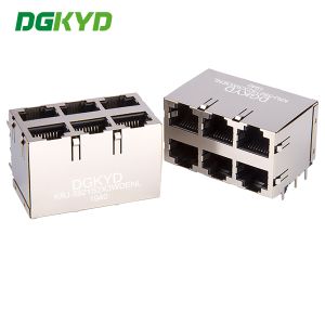 RJ45 multi port connector industrial network interface network port socket 8P8C KRJ-5921S2X3WDENL