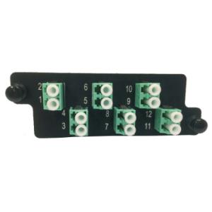 6 Port LC MM Fiber Optic Patch Panel Aqua For Telecommunication
