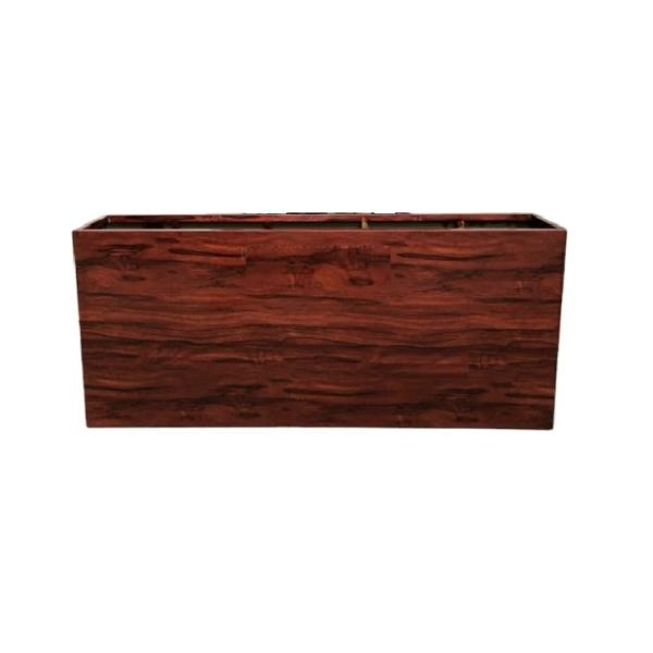 Wood grain stainless steel flower pots & planters outdoor square large